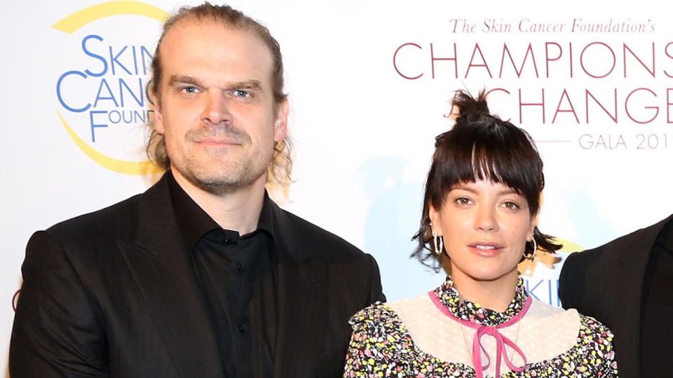 David Harbour and Lily Allen are taking their romance more public.