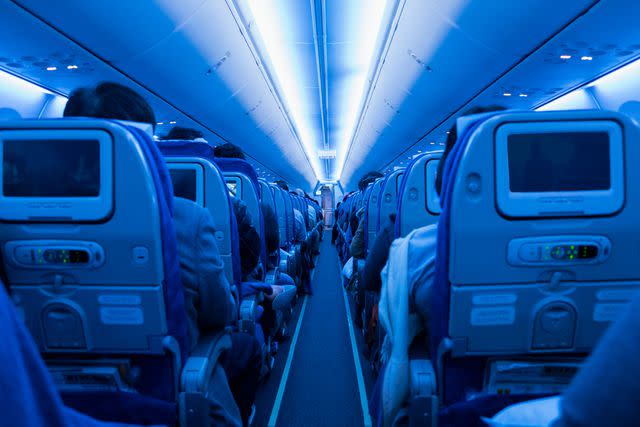 <p>Getty</p> Stock image of airplane passengers