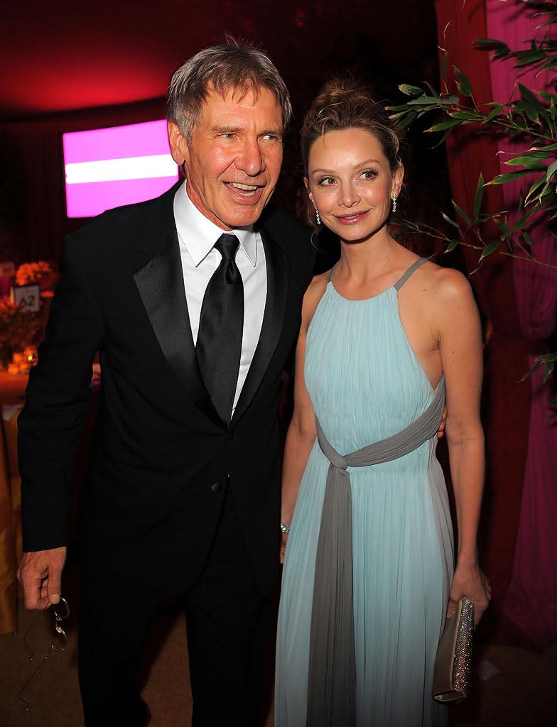 Oscars Elton John Party 2008 Harrison Ford Calista Flockhart