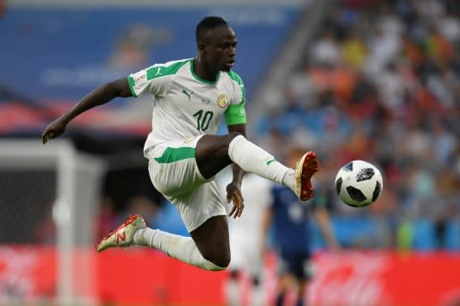 Senegal forward Sadio Mane in action against Japan