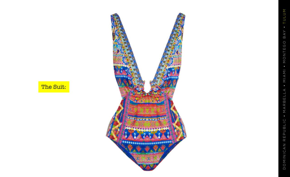 Camilla Maillot de bain imprimé à ornements Spirit of Ruh, 385 €, net-a-porter.com