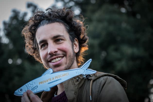 The spokesperson of the "Sardines" an Italian grass-roots movement against right-wing populism, Mattia Santori, talks during a gathering in St. John at the Lateran Square  on December 14, 2019 in Rome (Photo by Andrea Ronchini/NurPhoto via Getty Images) (Photo: NurPhoto via NurPhoto via Getty Images)