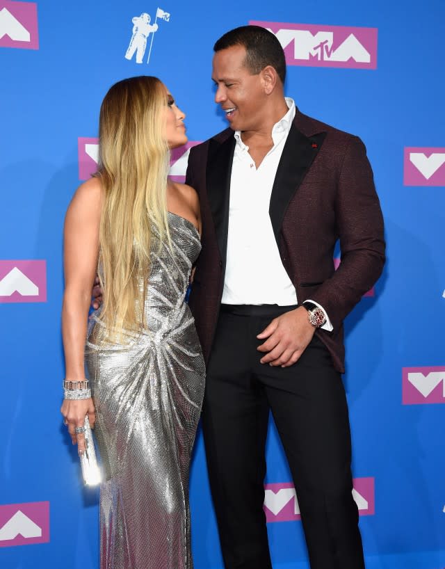 Alex Rodriguez Jennifer Lopez MTV VMAs 2018