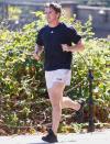 <p><i>Normal People</i>'s Paul Mescal jogs around London in a black tee and white shorts on a sunny Thursday.</p>