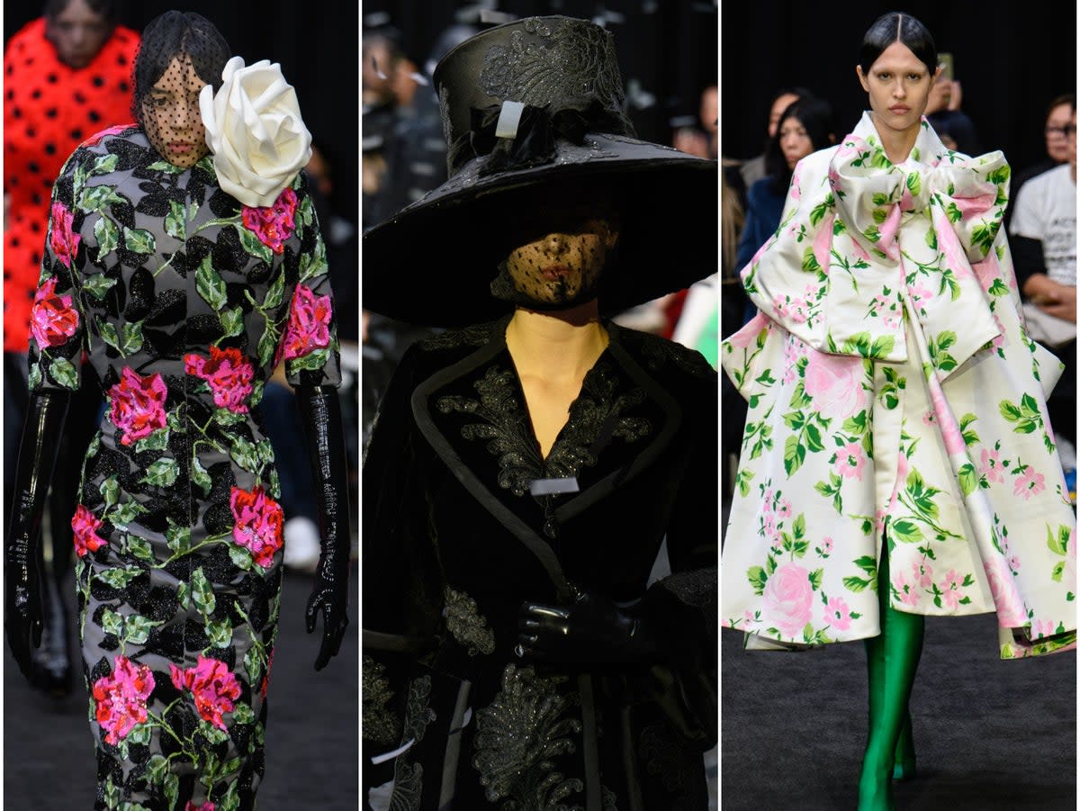 Models walk the Richard Quinn Spring Summer 2023 show at London Fashion Week (Michal Augustini/Shutterstock)