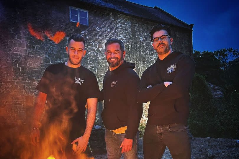 The trio behind the project, from left, producer Danny Moss, Chester hotelier Harry Achilleos of Ye Olde Kings Head; and designer Brett Jones from Wrexham