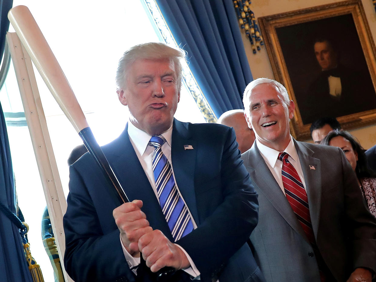 Mike Pence's perennial smile provides a stark contrast to the President's 'big stick' approach: Reuters