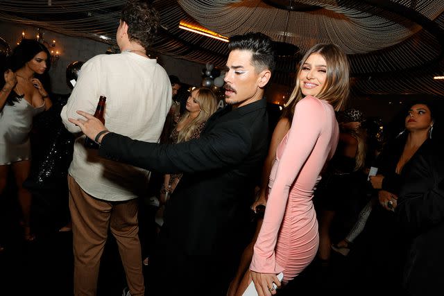 <p>Amy Sussman/Getty</p> Tom Sandoval and Rachel Leviss at the 'Vanderpump Rules' Party For LALA Beauty in June 2021.