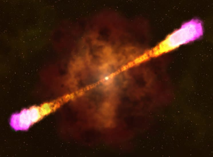 This image shows the most common type of gamma-ray burst NASA