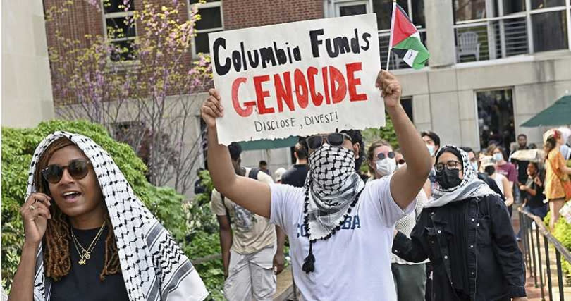 親巴勒斯坦示威者。