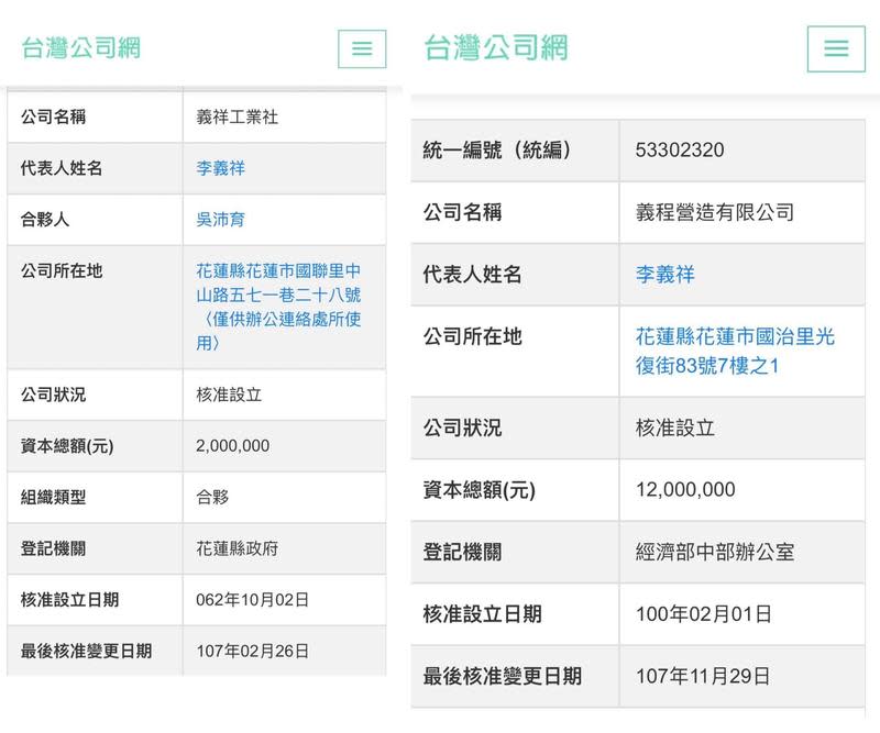 李正皓表示，義祥工業社其實不是重點，幕後還有另一間大公司。（翻攝李正皓臉書）