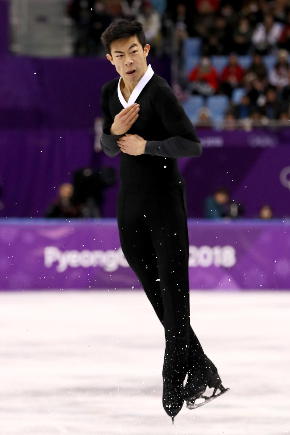 <p>American Nathan Chen attempted a record six quadruple jumps in his free skate routine in PyeongChang, South Korea, landing five of them clean. </p>