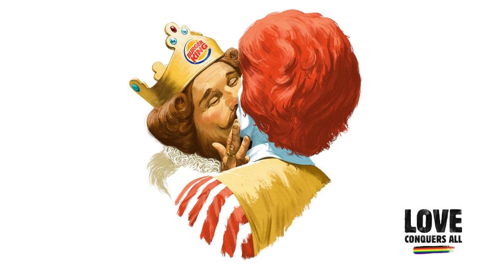 圖：<a href="https://www.adsoftheworld.com/media/integrated/burger_king_love_conquers_all" rel="nofollow noopener" target="_blank" data-ylk="slk:Ads of the World;elm:context_link;itc:0;sec:content-canvas" class="link ">Ads of the World</a>