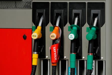 View of gasoline pumps at a petrol station in Paris in Paris, France, May 26, 2016. REUTERS/Benoit Tessier