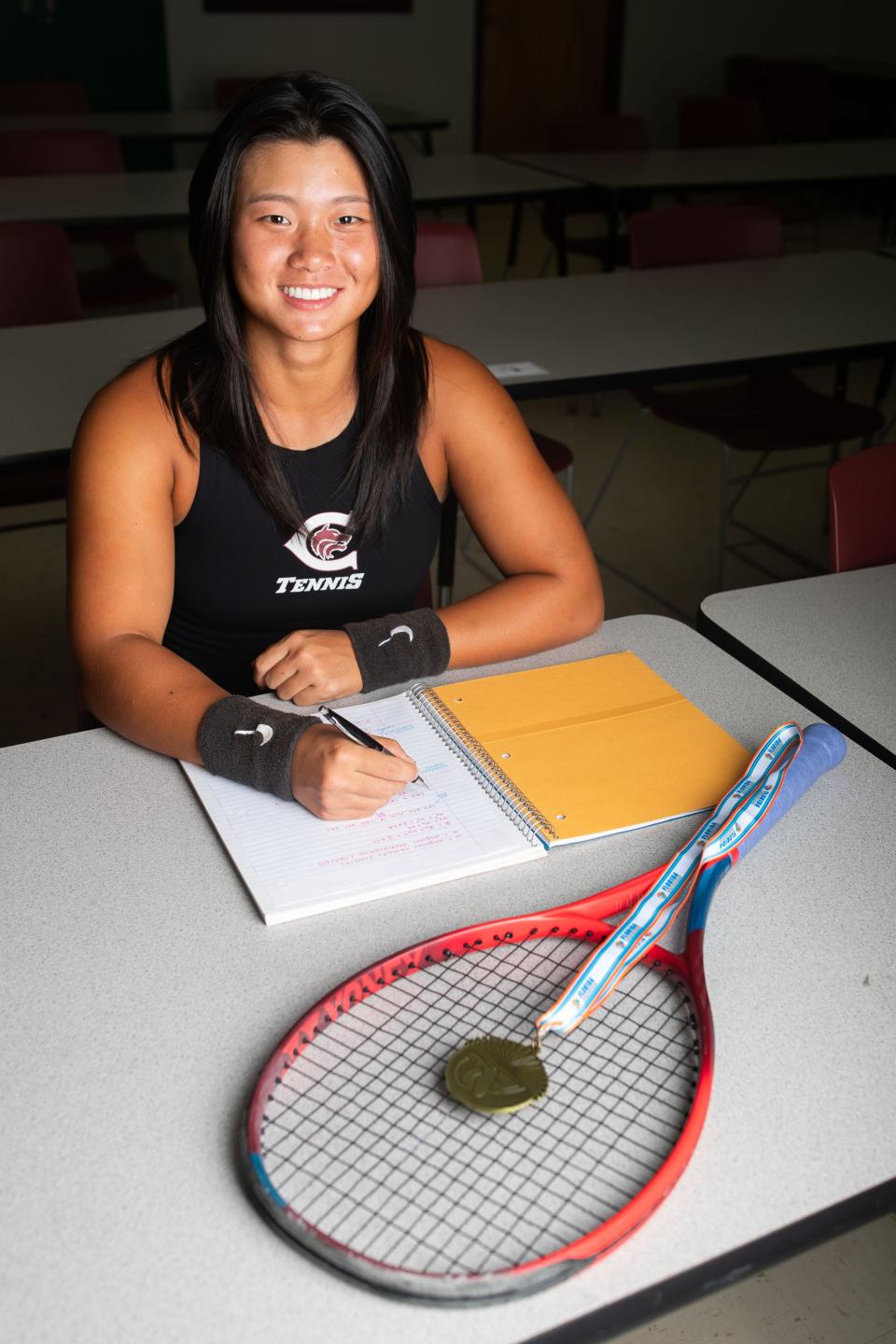 All-Big Bend girls tennis player of the year Lillian Zhang, Chiles High School