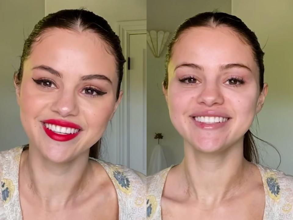 selena gomez no makeup