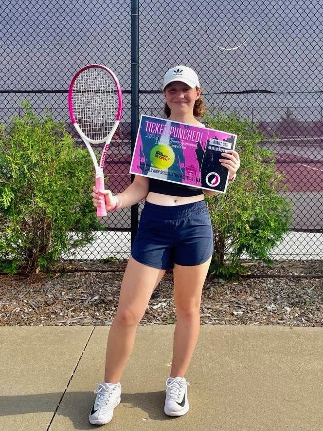 Ballard girls tennis player Kaitlyn Zugay was voted the Ames Tribune's female Athlete of the Week for the week of April 1-7.