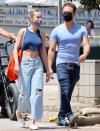 <p>Brie Larson and Elijah Allan-Blitz head to the Malibu Market in matching blues on Sunday.</p>