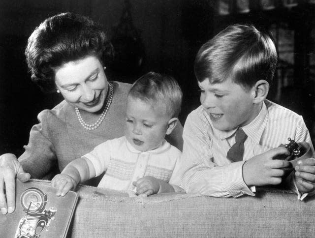 The Queen with Edward and Andrew