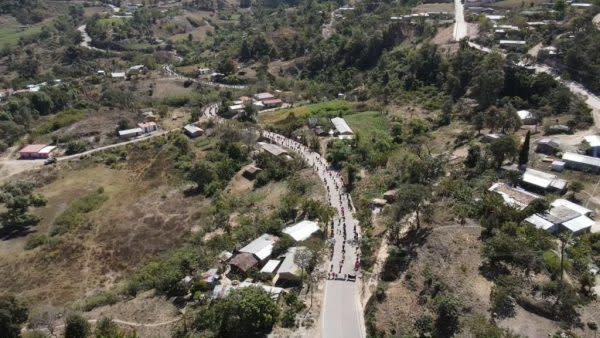  Recorrido en comunidades del municipio de Chilapa de Álvarez, durante la Misión Civil de Observación-Sexta realizada en febrero de 2021. 