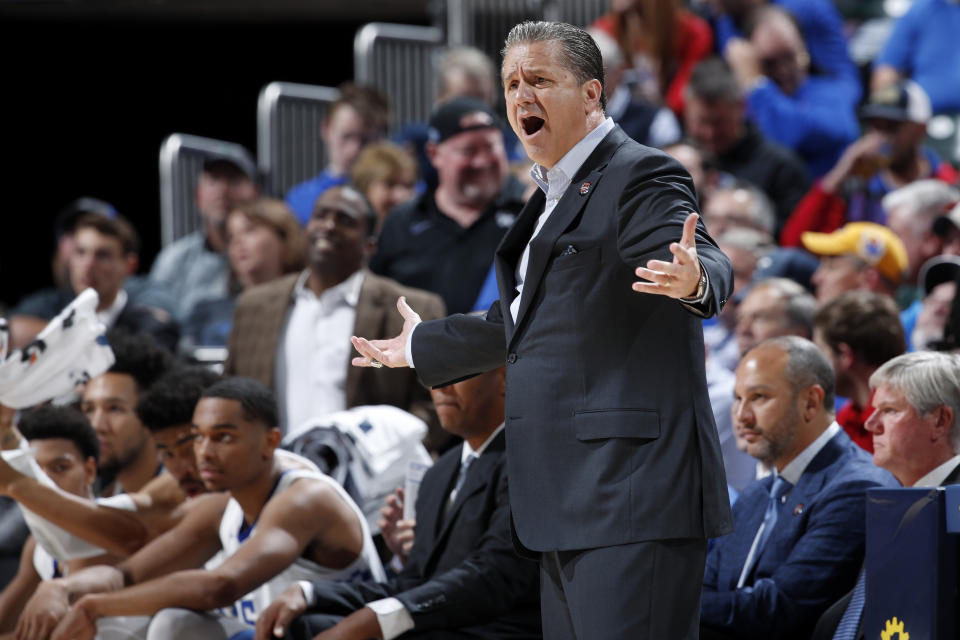 A recruiting loss to his former school has John Calipari making pitches in the media on his own recruiting strategy. (Getty)