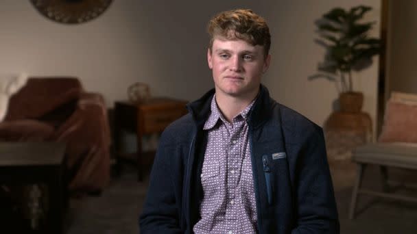 PHOTO: Peter, Fraternity brother of Ethan Chapin speaks with 20/20 about the University of Idaho murders. (ABC News)