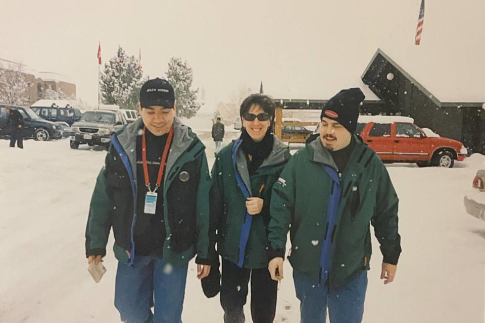 Hernandez with producer Diane Becker and Mark Rabinowitz at Sundance 2000