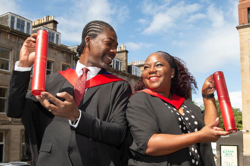 The couple travelled over from Barbados