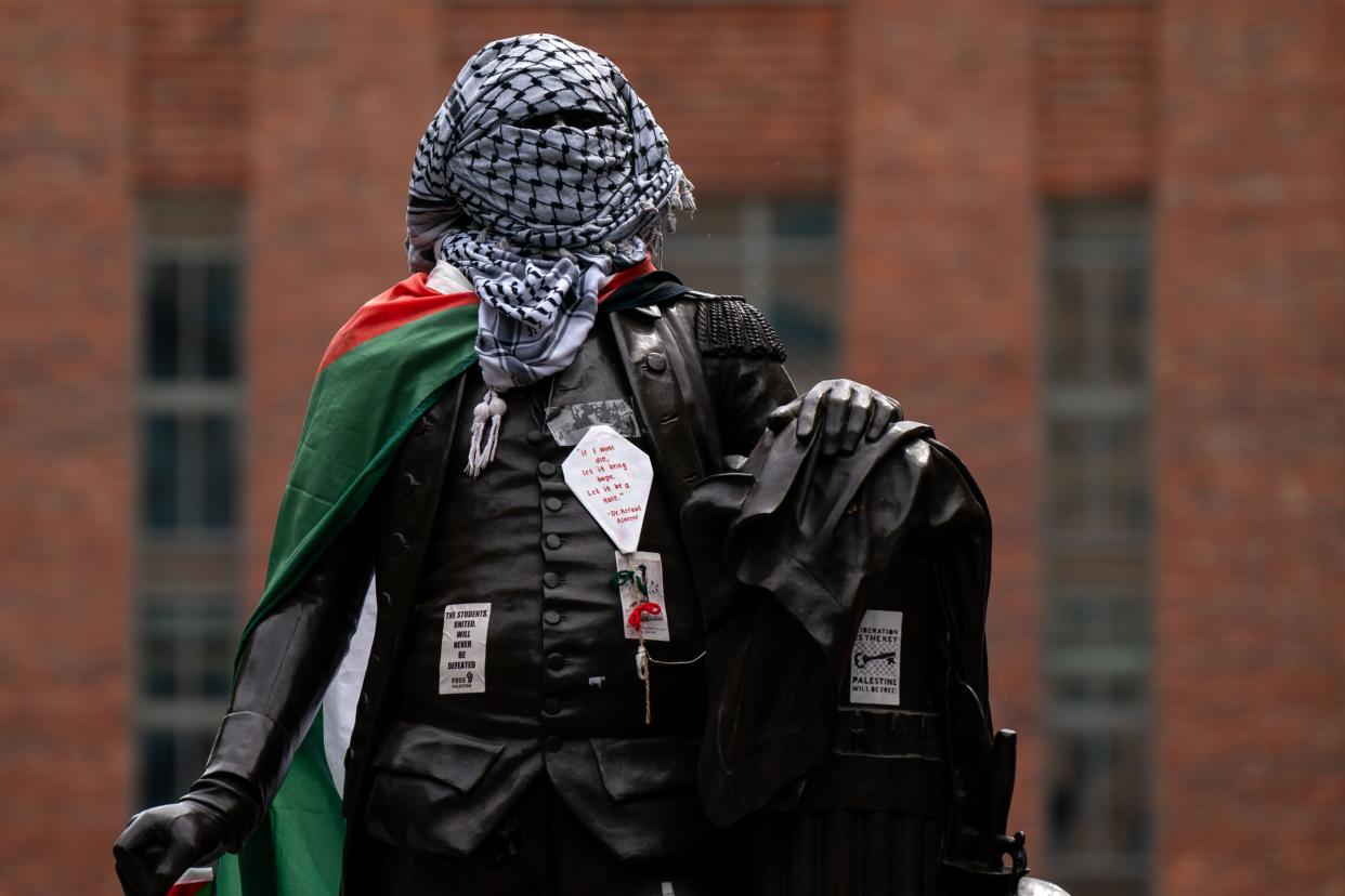 Police in Washington, D.C., cleared a pro-Palestinian protest encampment on the campus of George Washington University.