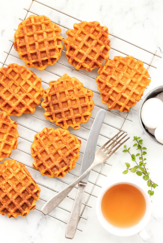 <p>Dish by Dish</p><p>These easy pumpkin waffles are bursting with the flavor of pumpkin and are the best way to start any morning. Gluten-free and dairy-free. </p><p><strong>Get the recipe: <em><a href="https://www.dishbydish.net/gluten-free-pumpkin-waffles/" rel="nofollow noopener" target="_blank" data-ylk="slk:Easy Pumpkin Waffles (Gluten-Free, Dairy-Free);elm:context_link;itc:0;sec:content-canvas" class="link rapid-noclick-resp">Easy Pumpkin Waffles (Gluten-Free, Dairy-Free)</a></em></strong></p>