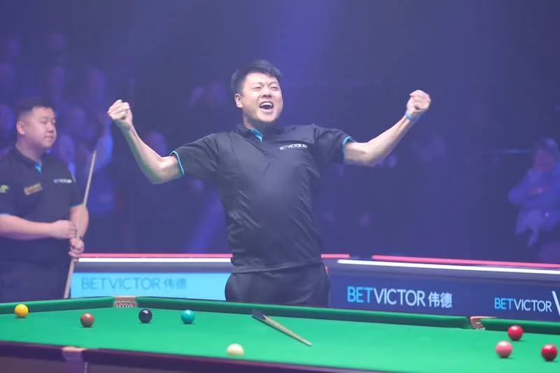 梁文博出名「火爆」。（Photo Credit : World Snooker Tour）