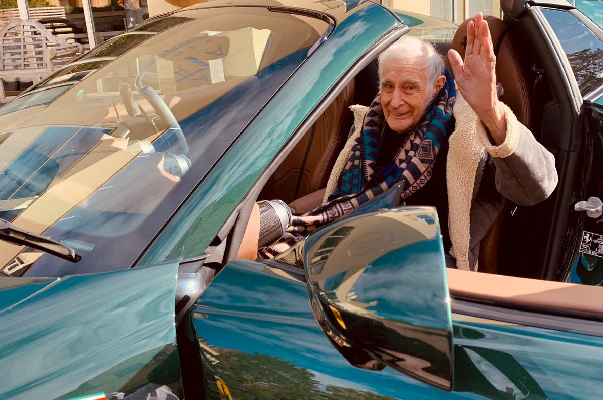 John, 91, asked to ride in a Ferrari (swns)