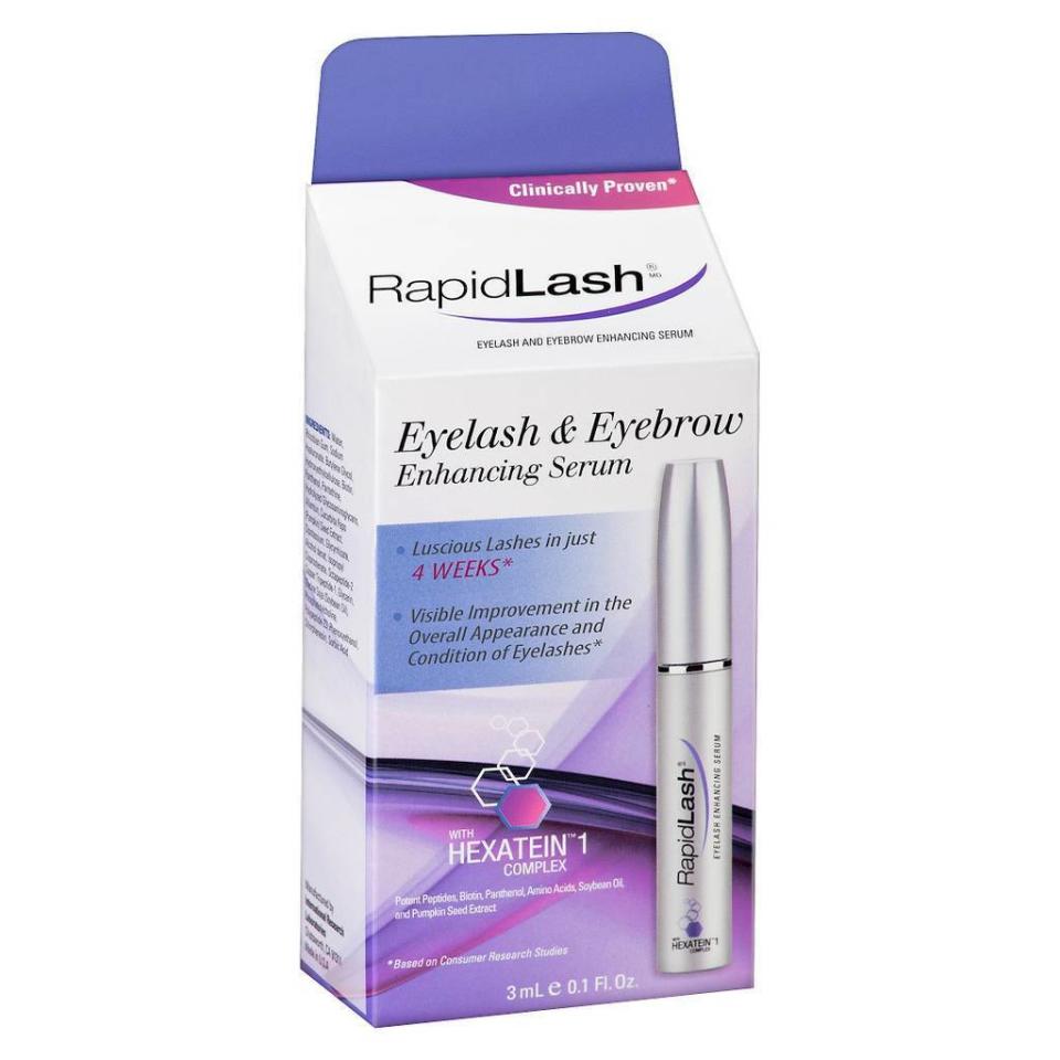 <p>Who doesn’t want fuller brows and longer lashes? <a rel="nofollow noopener" href="http://www.ulta.com/eyebrow-enhancing-serum?productId=xlsImpprod11001379" target="_blank" data-ylk="slk:RapidLash Eyelash and Eyebrow Enhancing Serum;elm:context_link;itc:0;sec:content-canvas" class="link ">RapidLash Eyelash and Eyebrow Enhancing Serum</a>, $40. (Photo: RapidLash) </p>