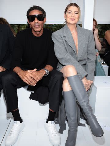 <p>Dimitrios Kambouris/Getty </p> Chris Ivery and Ellen Pompeo attend the Michael Kors Collection Spring/Summer 2024 Runway Show at Domino Park on September 11, 2023 in Brooklyn, New York.