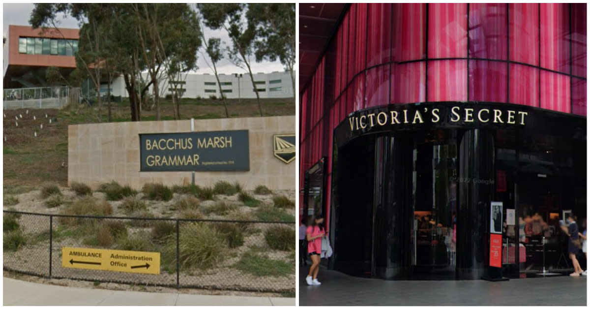 Six female Australian students from Bacchus Marsh Grammar (left) were arrested for shoplifting at a Victoria's Secret store in Mandarin Gallery. (PHOTOS: Google Maps)