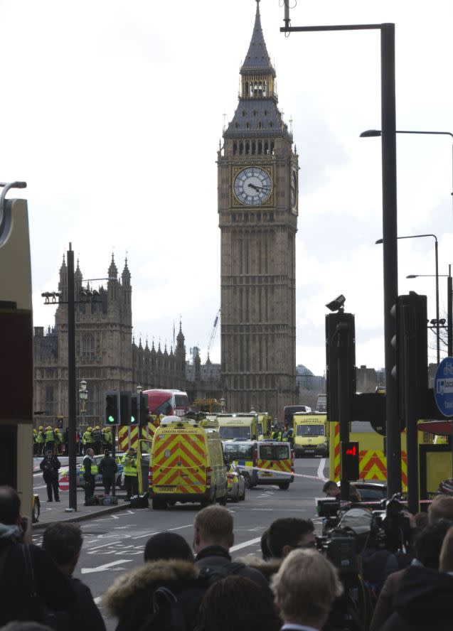 The shocking scenes from Westminster on Wednesday (REX/Shutterstock) 