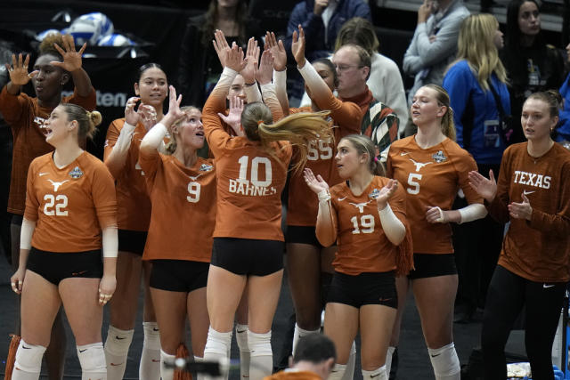 NCAA volleyball semifinals: Texas rolls past Wisconsin 3-1, returns to  finals to face Nebraska Cornhuskers