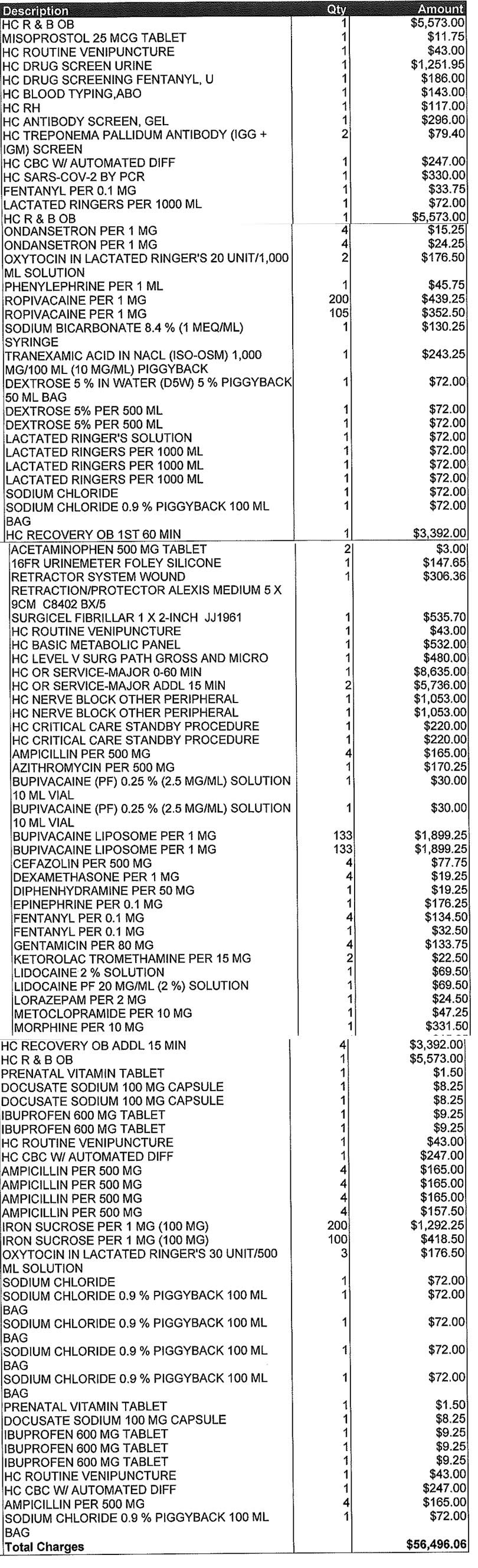 This is just my portion of the bill. This doesn't include my son's bill.