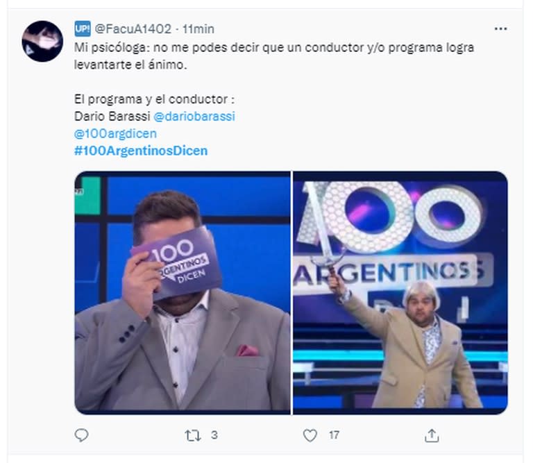 Darío Barassi consiguió que las redes se llenaran de su foto vistiendo la peluca