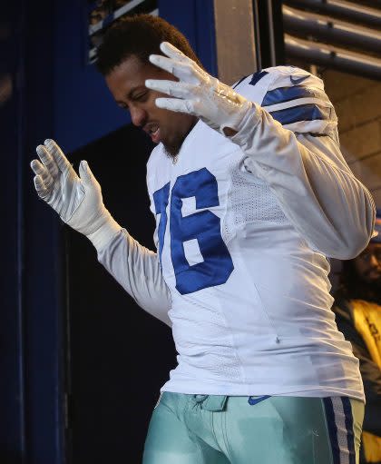 Greg Hardy has visited with the Jacksonville Jaguars, who could be interested in signing him. (Getty Images)