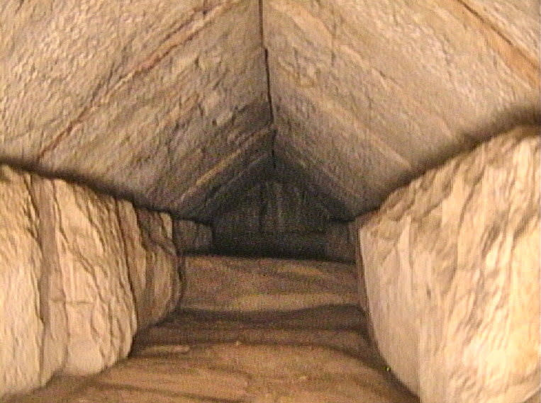 A hidden corridor inside the Great Pyramid of Giza that was discovered by researches from the the Scan Pyramids project by the Egyptian Tourism Ministry of Antiquities, in Giza