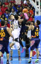 Ryan Arana fouls Marqus Blakely. (PBA Images)