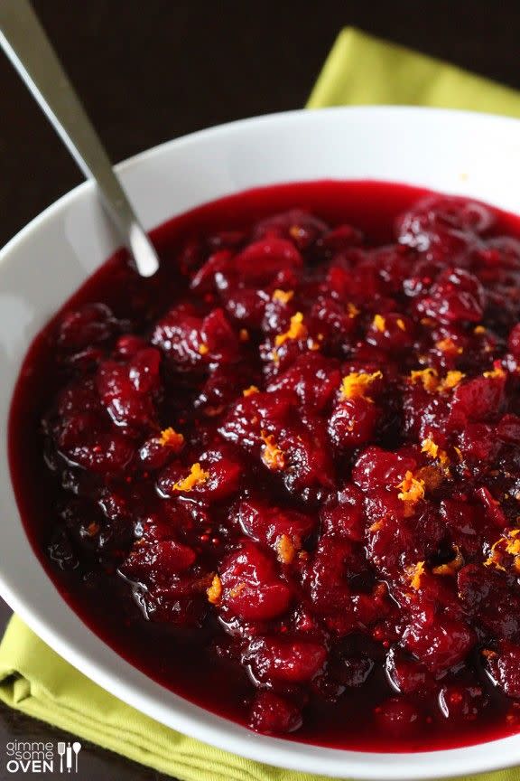 Orange Bourbon Cranberry Sauce