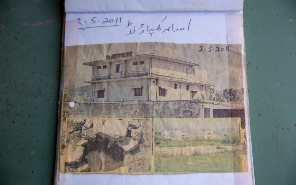 A shopkeeper nearby Osama Bin Laden's compound has kept a newspaper clipping which shows it ten years ago - Saiyna Bashir 