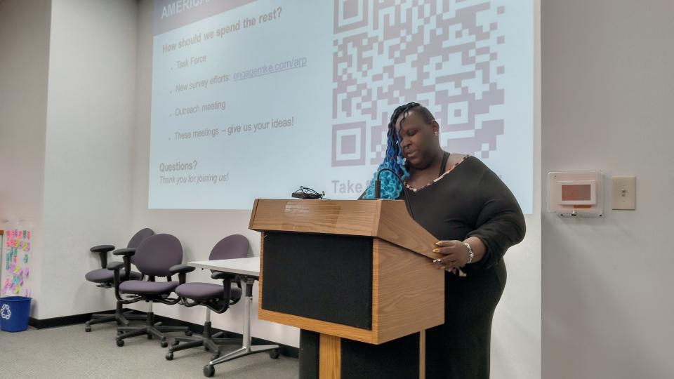 Deanna Branch spoke at the first of three community listening sessions held by the city's ARPA Funding Allocation Task Force on Saturday, Feb. 4th. The meeting aimed to get resident feedback on how the remaining pandemic relief funding should be spent. Branch, who has two children impacted by lead poisoning, wants $5 million in ARPA money to seed a lead-free and healthy house fund that will support lead removal and other supportive services.