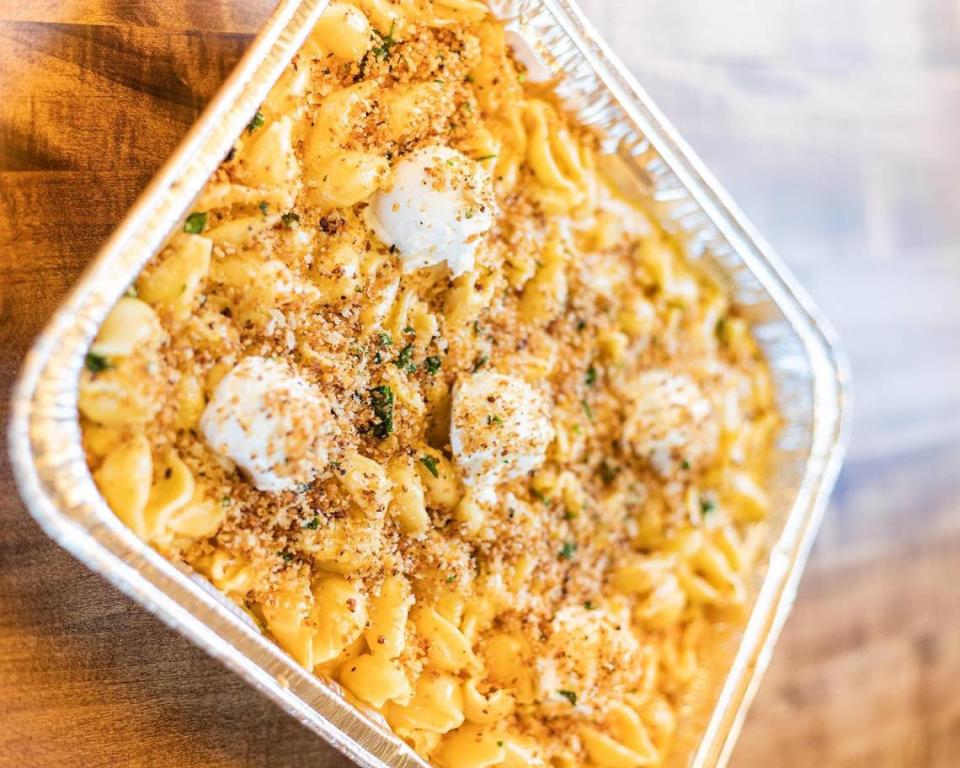 YAFO Kitchen’s Greek Yogurt Mac and Cheese. YAFO Kitchen