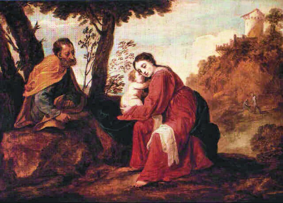Titian’s Rest on the Flight into Egypt will go on sale at Christie’s auction house (Alamy Stock Photo)
