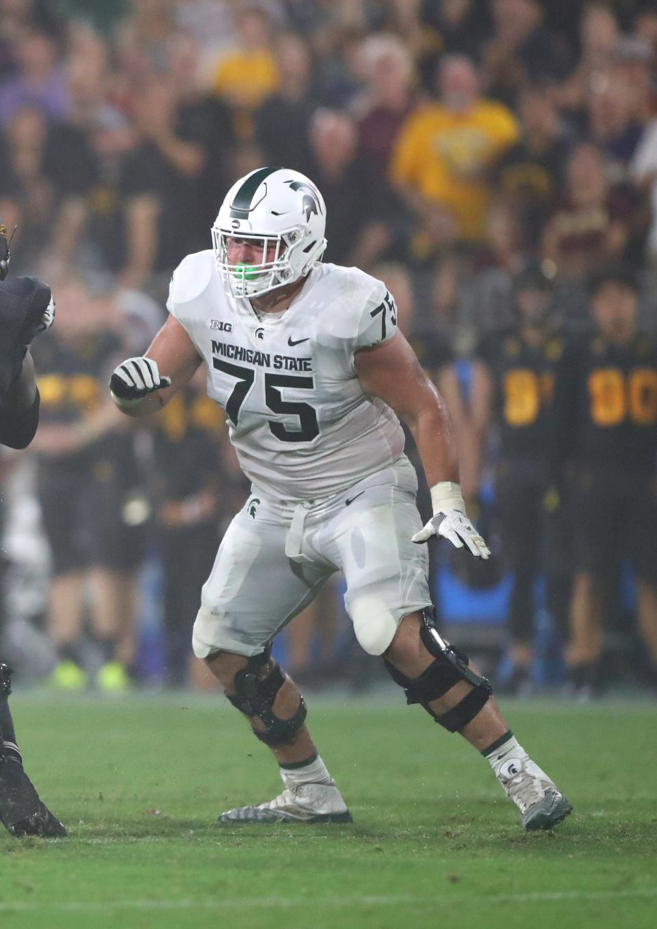 Michigan State's Kevin Jarvis against Arizona State, Sept. 8, 2018 in Tempe, Ariz.