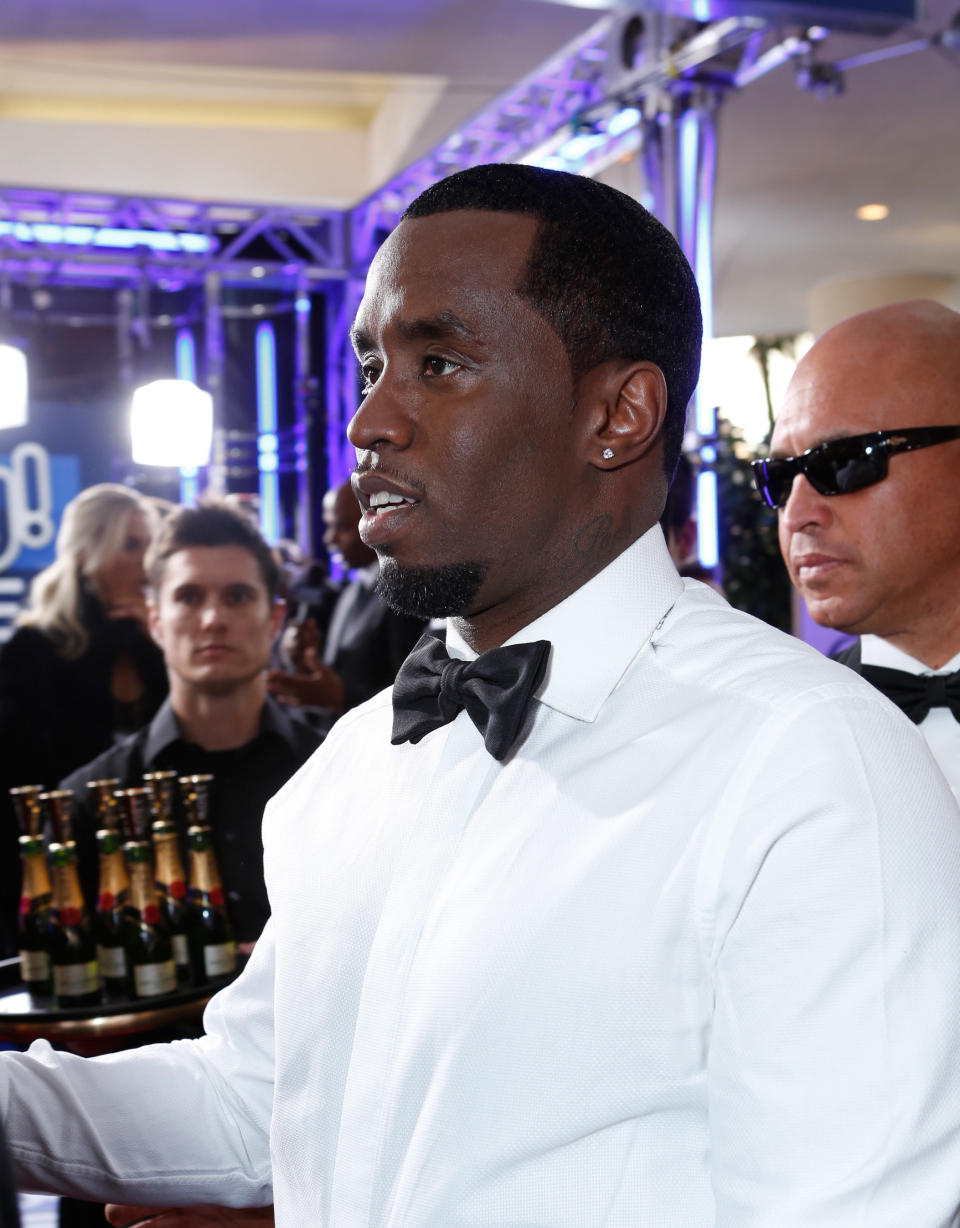 BEVERLY HILLS, CA - JANUARY 13: Sean Combs  arrives at the 70th Annual Golden Globe Awards held at The Beverly Hilton Hotel on January 13, 2013 in Beverly Hills, California.  (Photo by Alexandra Wyman/Getty Images for smartwater)