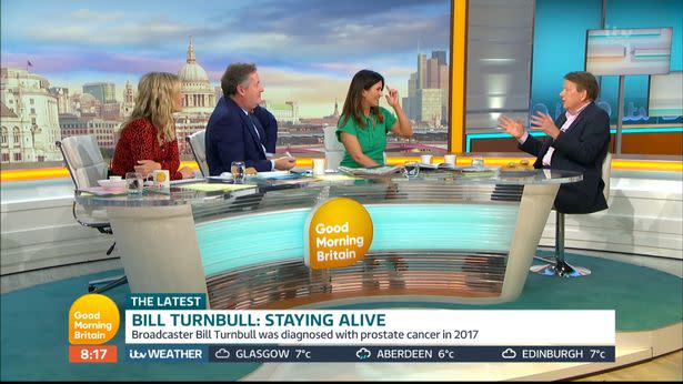 Susanna Reid and Bill Turnbull were delighted to be reunited on 'Good Morning Britain' (Credit: ITV)